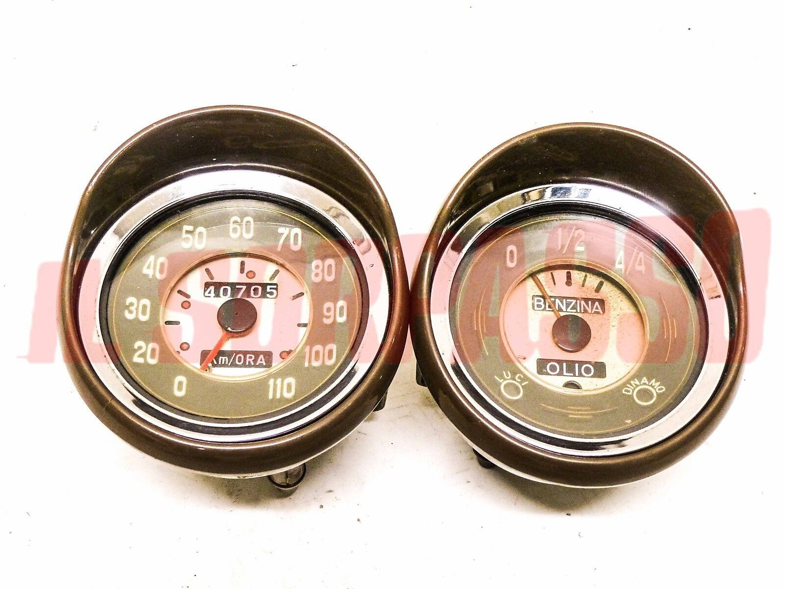 STRUMENTI CONTACHILOMETRI CONTAGIRI CRUSCOTTO FIAT 1100 103 I INDUSTRIALE ORIGIN