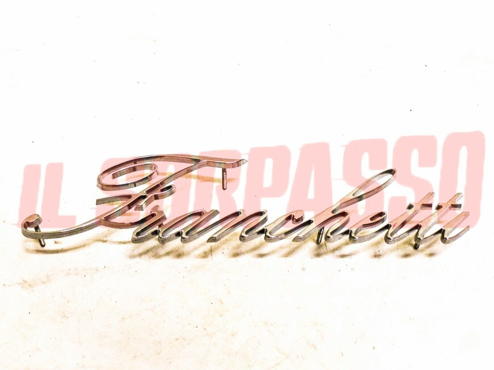 SCRITTA BARONE FRANCHETTI CROMATA LANCIA LAMBDA ORIGINALE