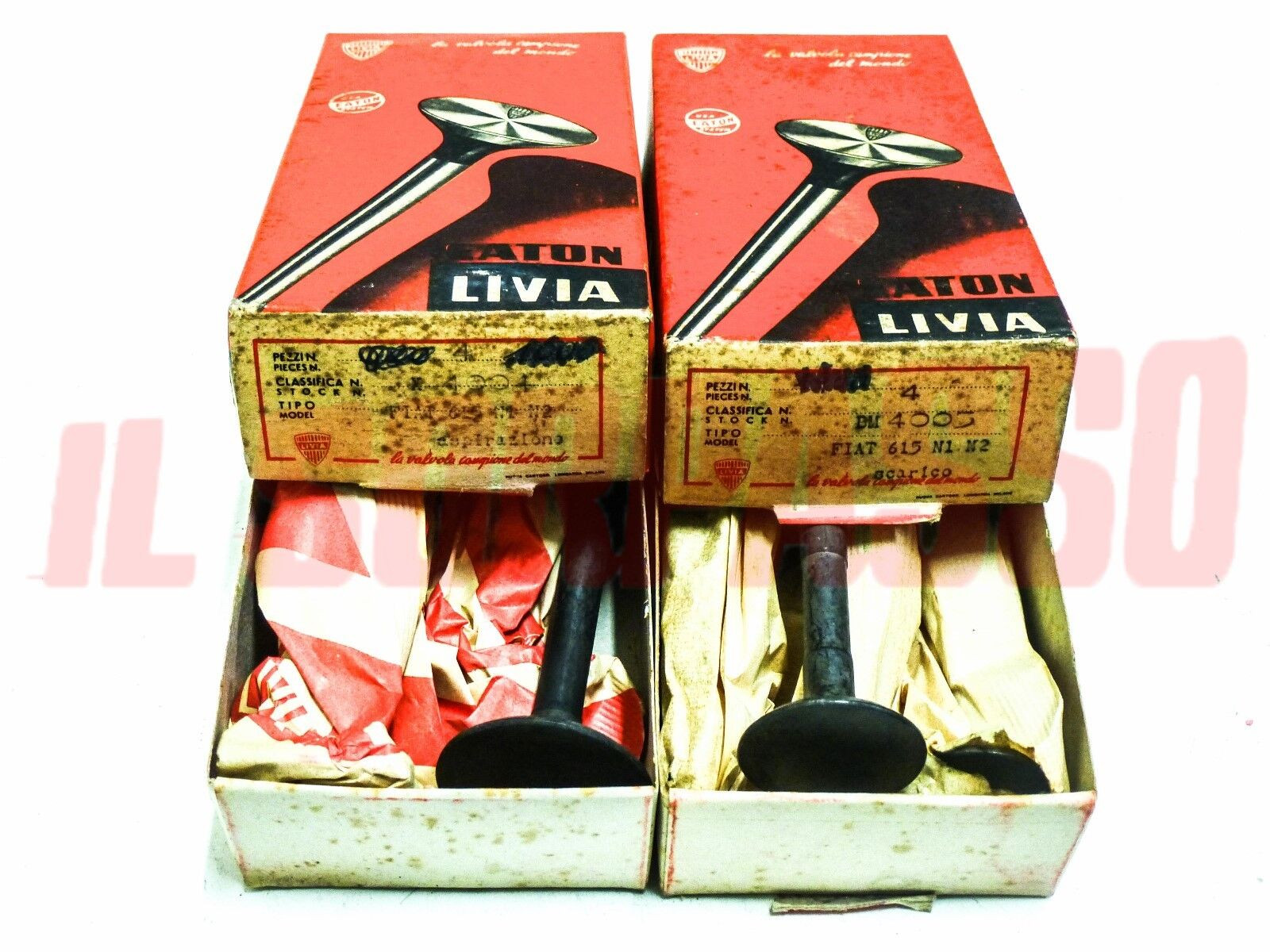 VALVOLE ASPIRAZIONE + SCARICO FIAT 615 N1 - N2 ORIGINALI LIVIA