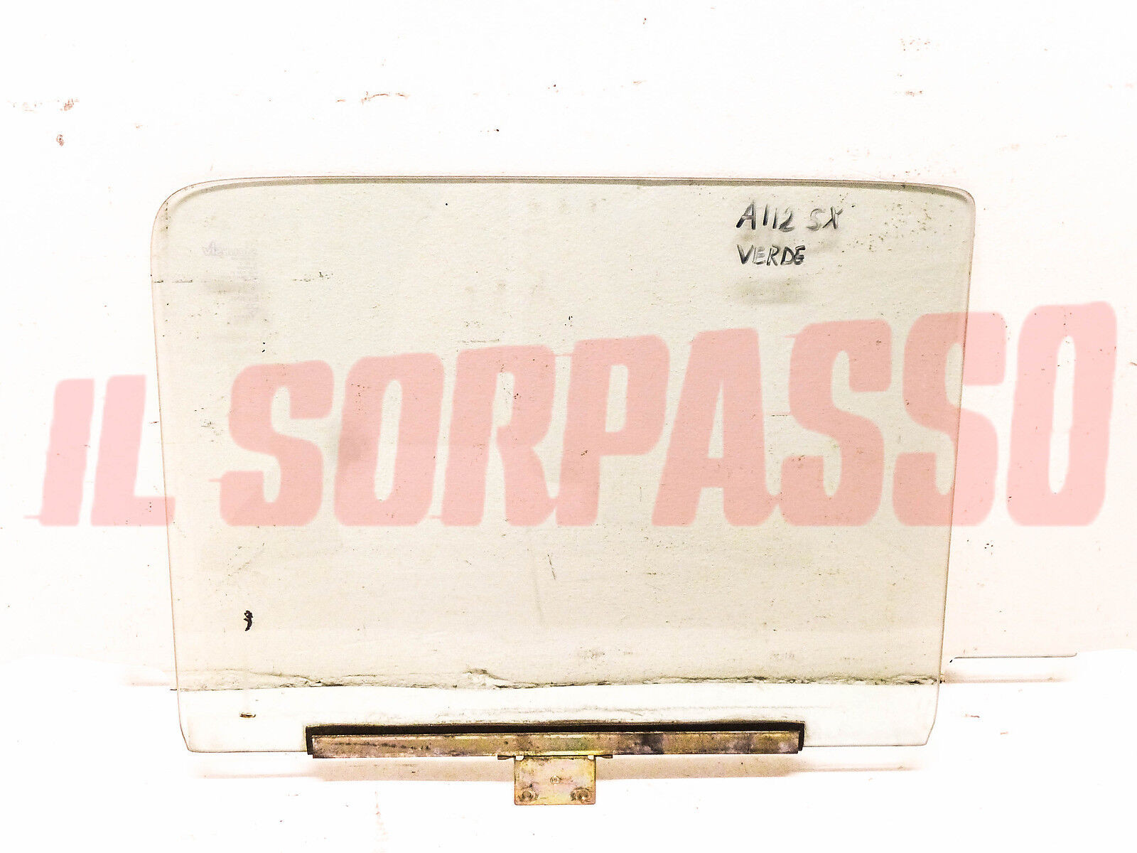 VETRO SCENDENTE PORTA SINISTRA AUTOBIANCHI A112 + ABARTH VERDE GLASS LEFT DOOR