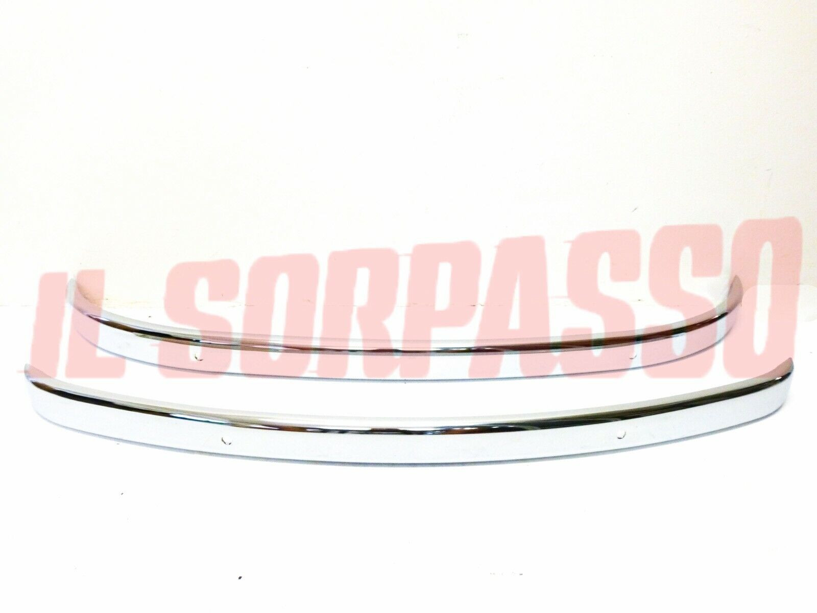 PARAURTI ANTERIORE + POSTERIORE FIAT 600 + D DOPPIA CROMATURA 45 MICRON