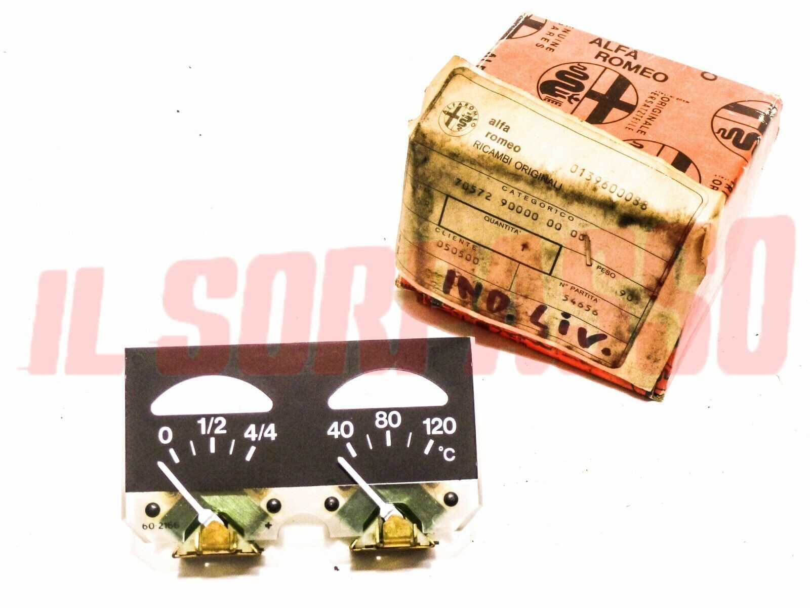 STRUMENTO BENZINA + TEMPERATURA ACQUA ALFA ROMEO 33 ORIGINALE