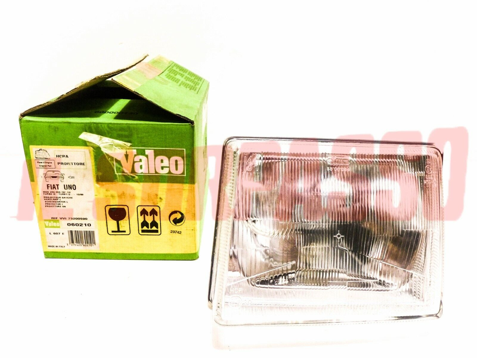 GRUPPO OTTICO SINISTRO FANALE FARO ELMA H4  FIAT UNO + TURBO ORIGINALE