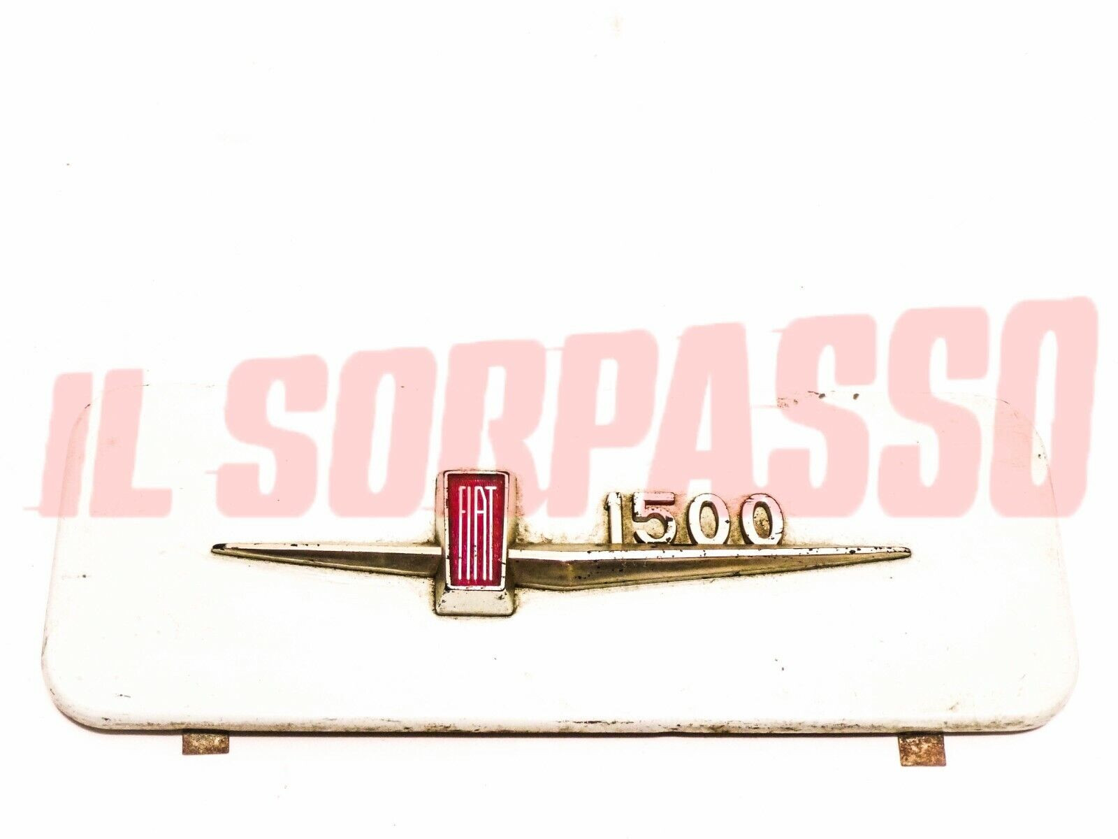 MOSTRINA CRUSCOTTO PORTA RADIO + SCRITTA FREGIO FIAT 1500 BERLINA ORIGINALE