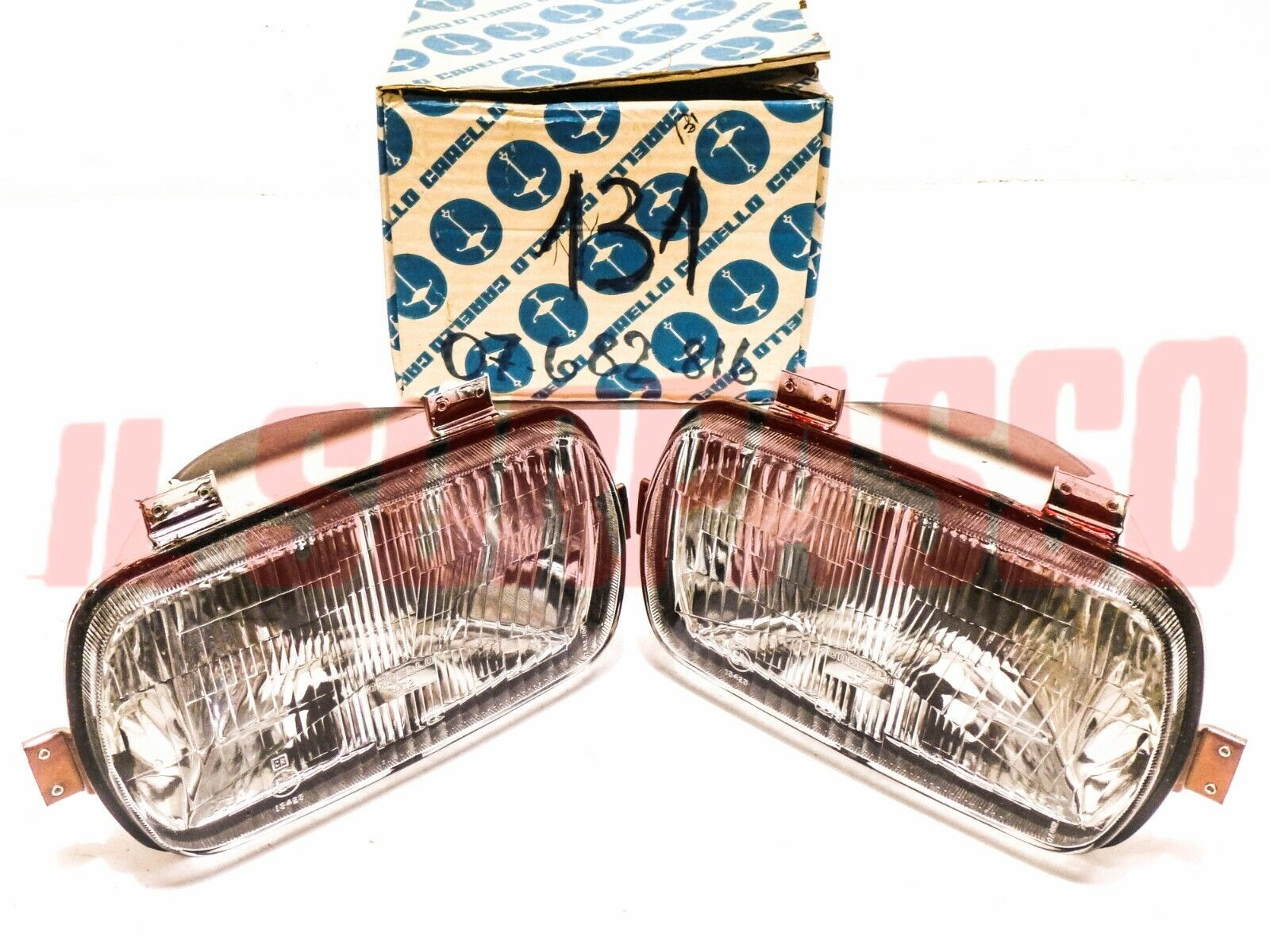 GRUPPI OTTICI DESTRO SINISTRO FANALE FARO FIAT 131 1.3 - 1.6 ORIGINALI CARELLO