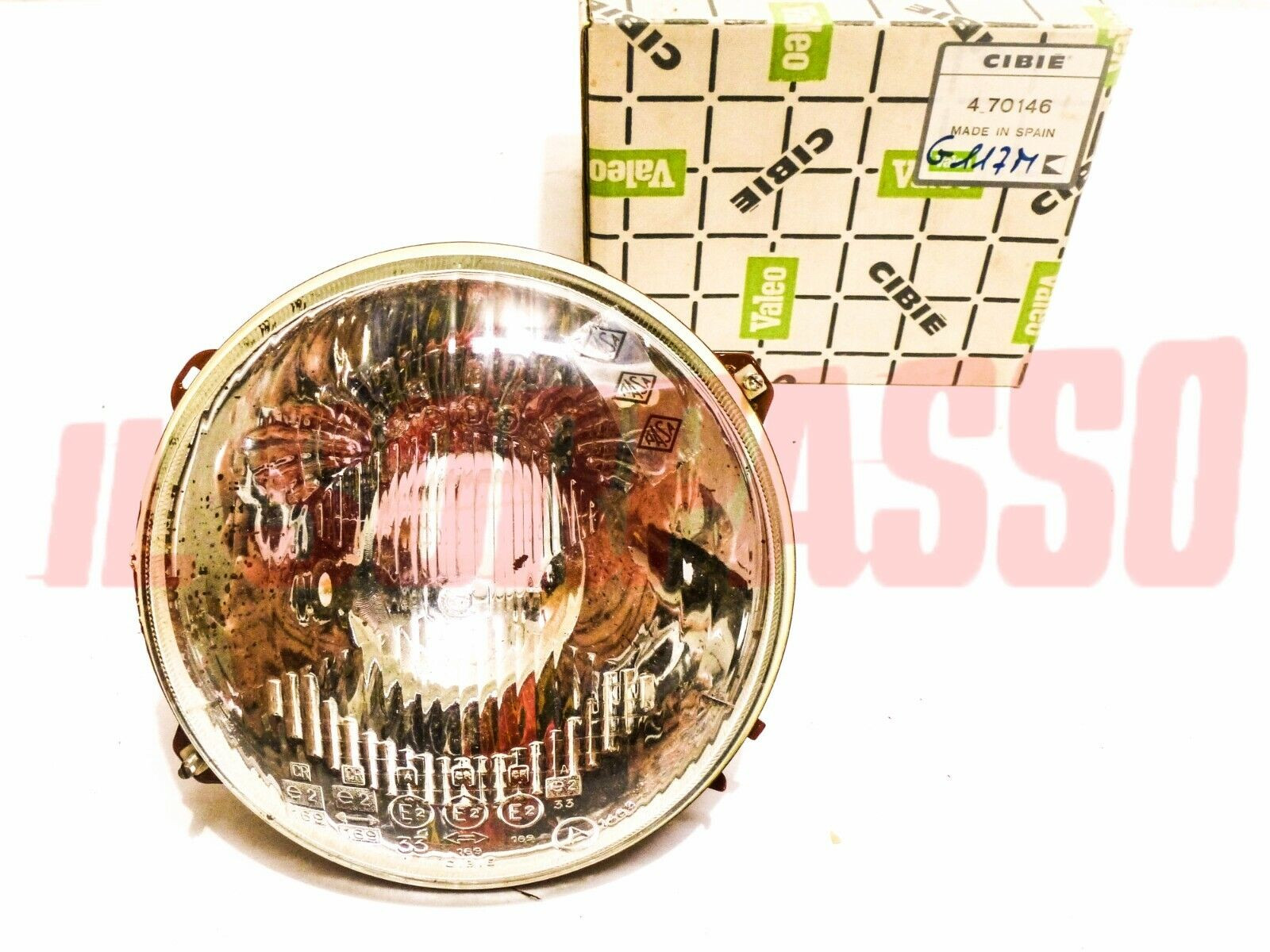 GRUPPO OTTICO FANALE FARO SIMCA 1000 ORIGINALE CIBIE' DIAMETRO 170 MM MACCHIATO