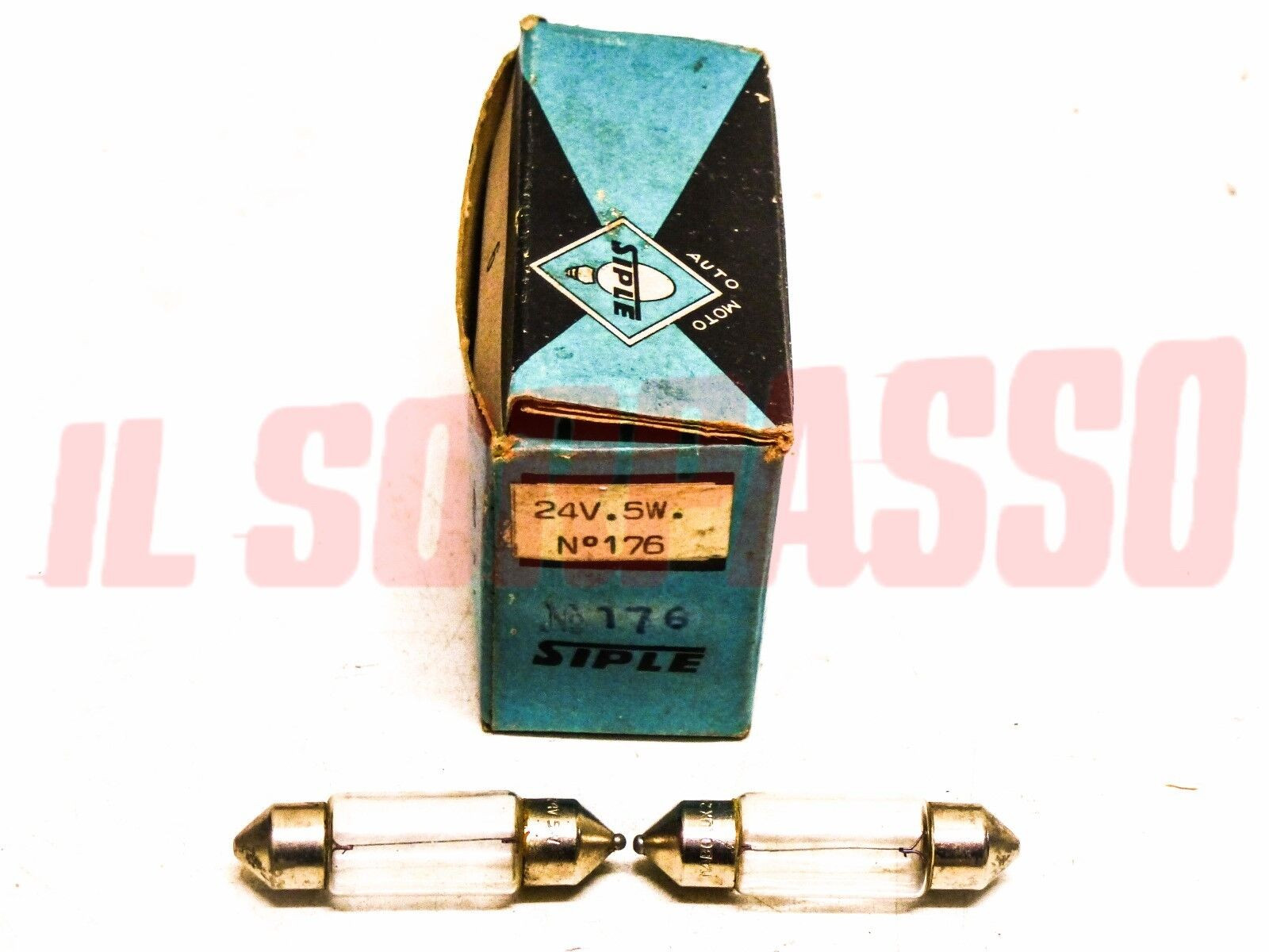 COPPIA LAMPADINE SILURO ORIGINALI SIPLE AUTO CAMION TRATTORE 24 VOLT 5 WATT