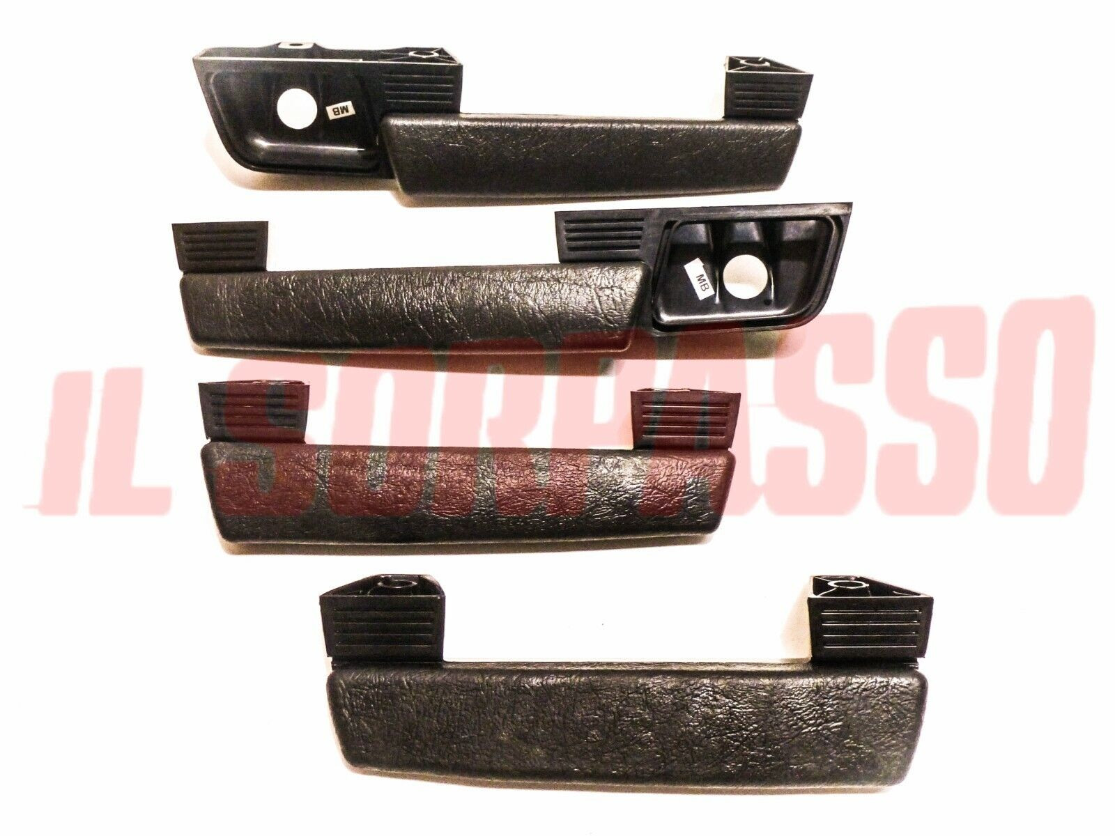 BRACCIOLI MANIGLIE TIRA PORTA ANTERIORI + POSTERIORI FIAT 124 BERLINA