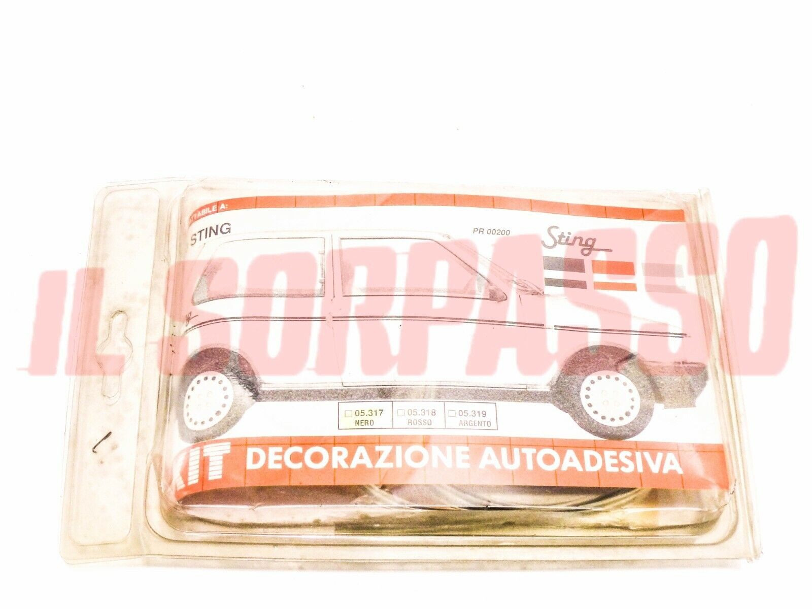 ADESIVI NERI SERIGRAFIE DECORAZIONI FIAT UNO STING ORIGINALI