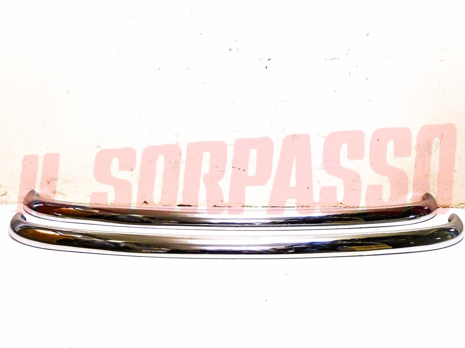 PARAURTI ANTERIORE POSTERIORE INNOCENTI AUSTIN ROVER MINI MINOR COOPER CROMATI