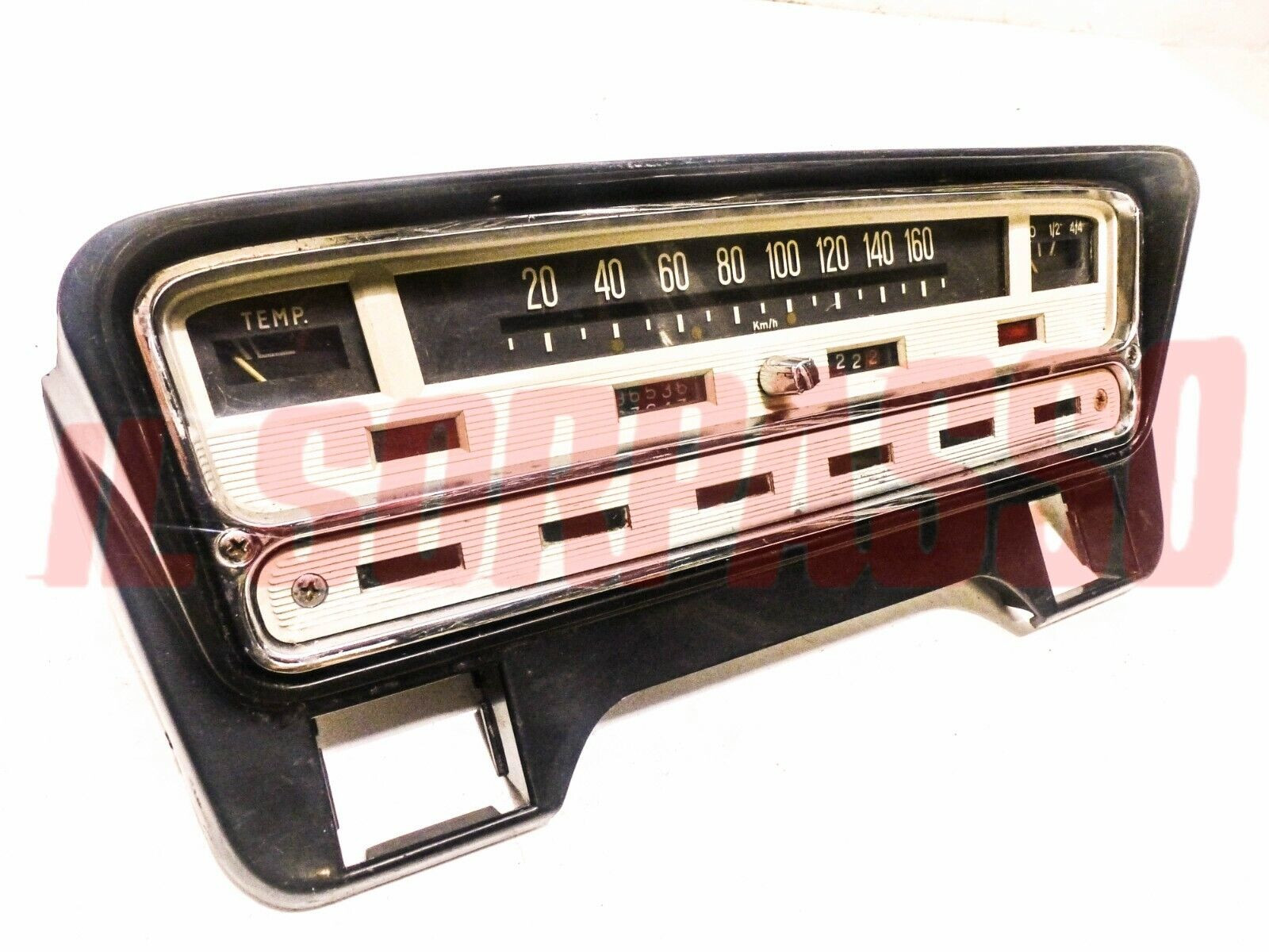 STRUMENTO CONTACHILOMETRI + GUSCIO CRUSCOTTO FIAT 1300 BERLINA