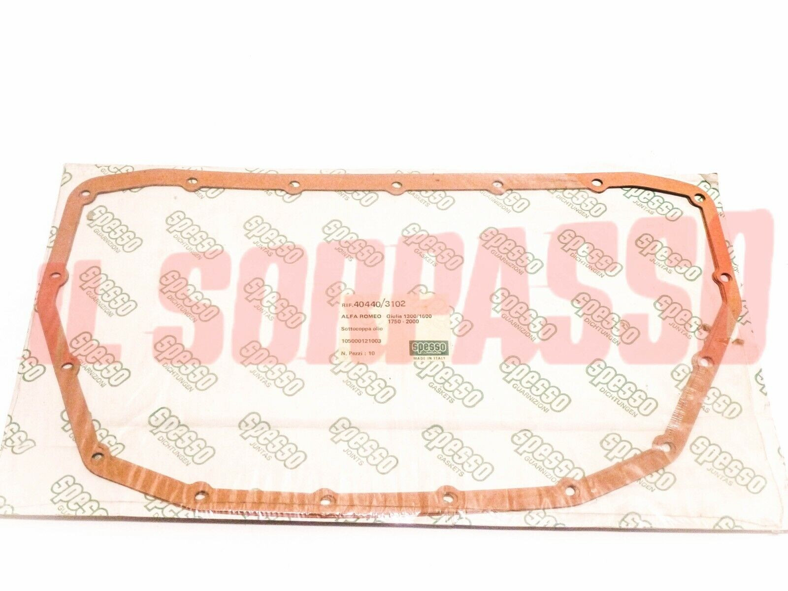 GUARNIZIONE SOTTO COPPA OLIO ALFA ROMEO GIULIA GT DUETTO 1750 2000 BERLINA