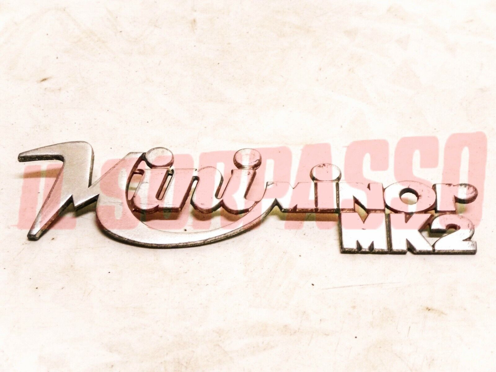 SCRITTA COFANO  POSTERIORE INNOCENTI MINI MINOR MK2 ORIGINALE