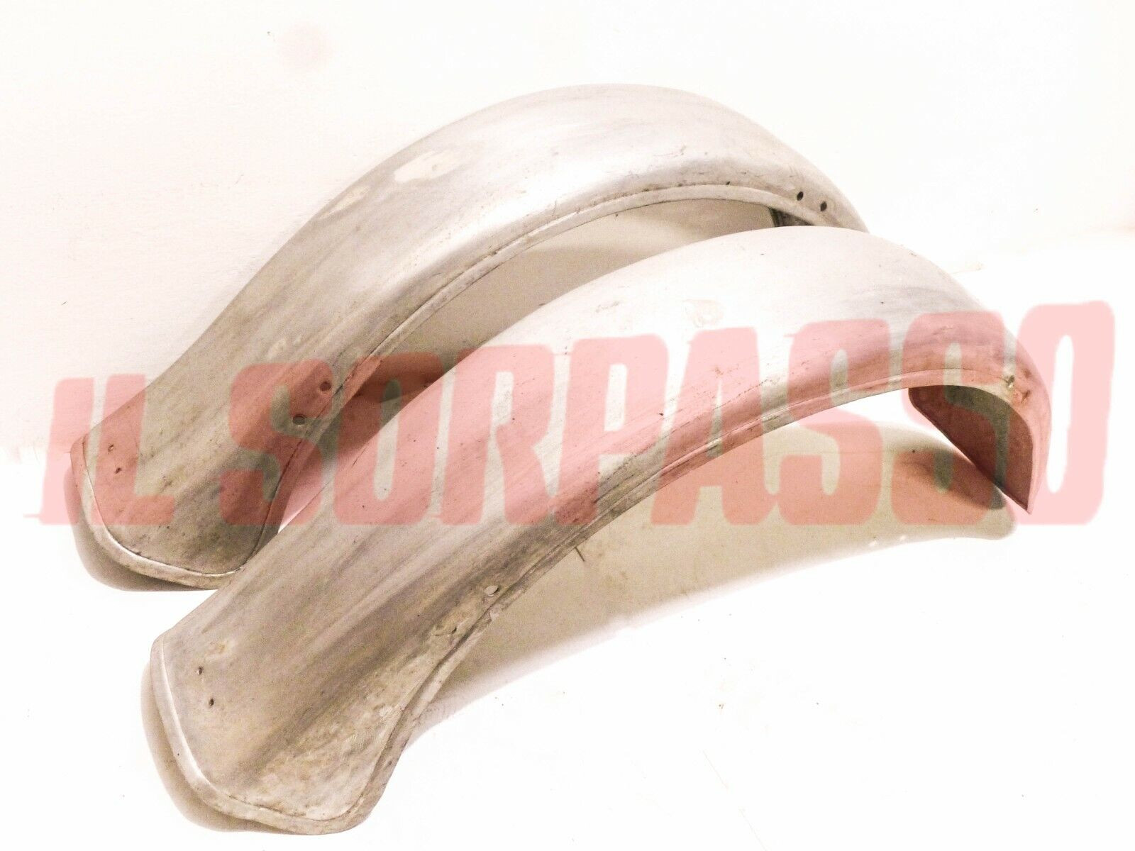 PARAFANGHI IN ALLUMINIO AUTO RUOTE SCOPERTE DA CORSA ANNI 30 TIPO LEONTINA