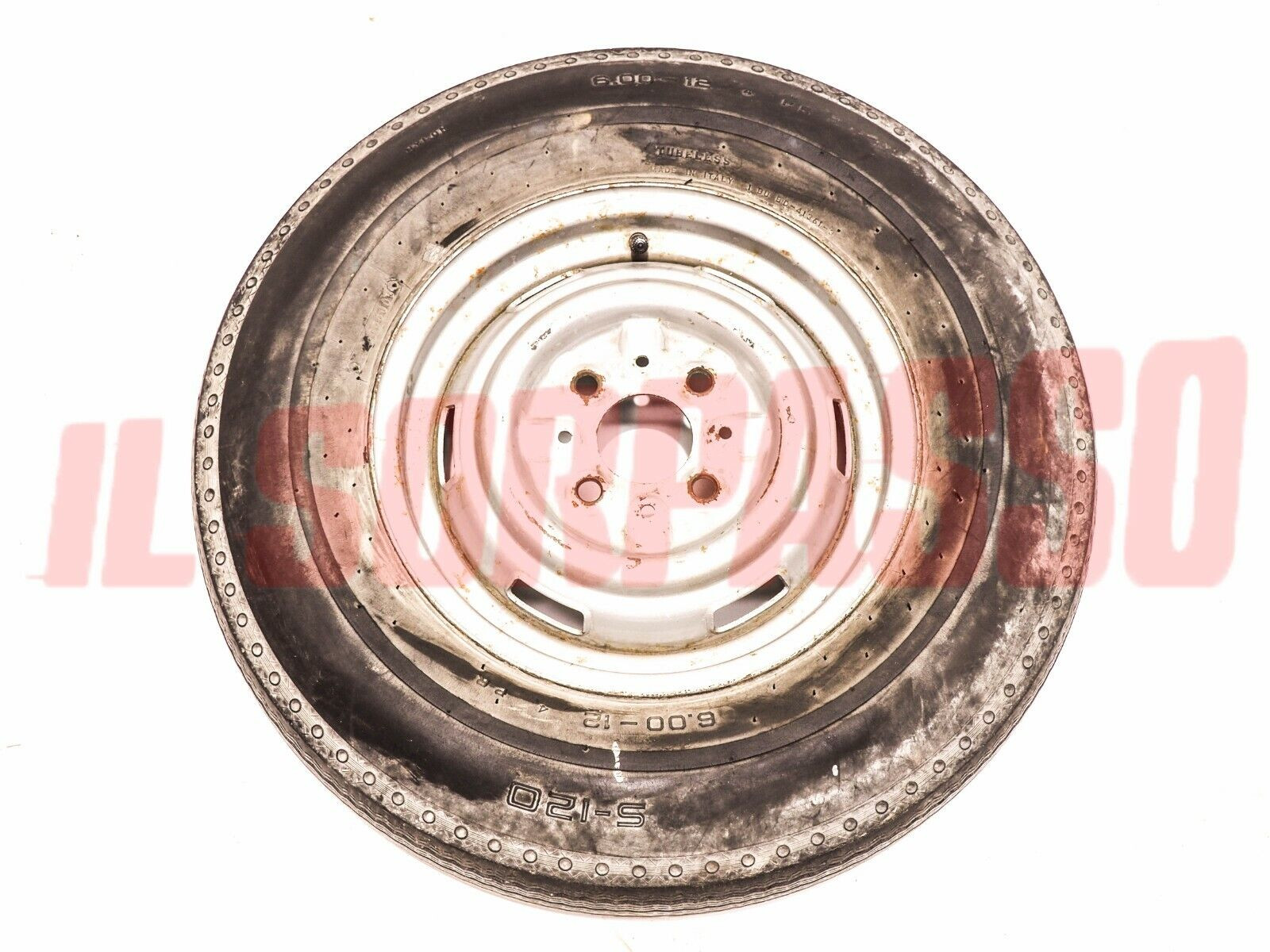 CERCHI RUOTA  + GOMMA FIAT 900 T PULMINO ORIGINALE 4X12