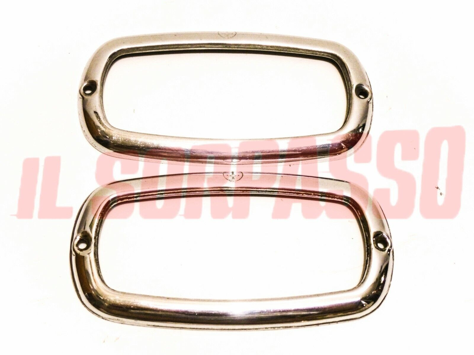 CORNICI CROMATE FANALINI ANTERIORI LANCIA APPIA 2 3 S FLAMINIA ORIGINALI CARELLO