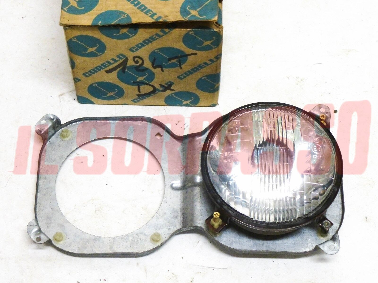 GRUPPO OTTICO FANALE FARO DESTRO SUPPORTO FIAT 124 SPECIAL TI ORIGINALE CARELLO