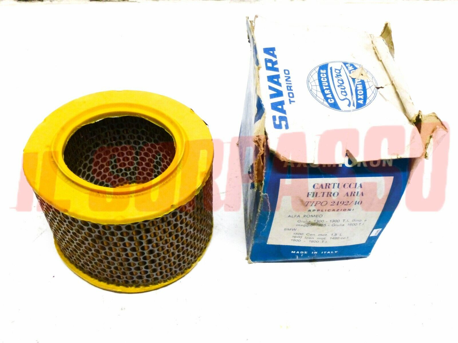 FILTRO ARIA ALFA ROMEO GIULIA 1300 + TI FINO 05.65 - 1600 TI ORIGINALE SAVARA