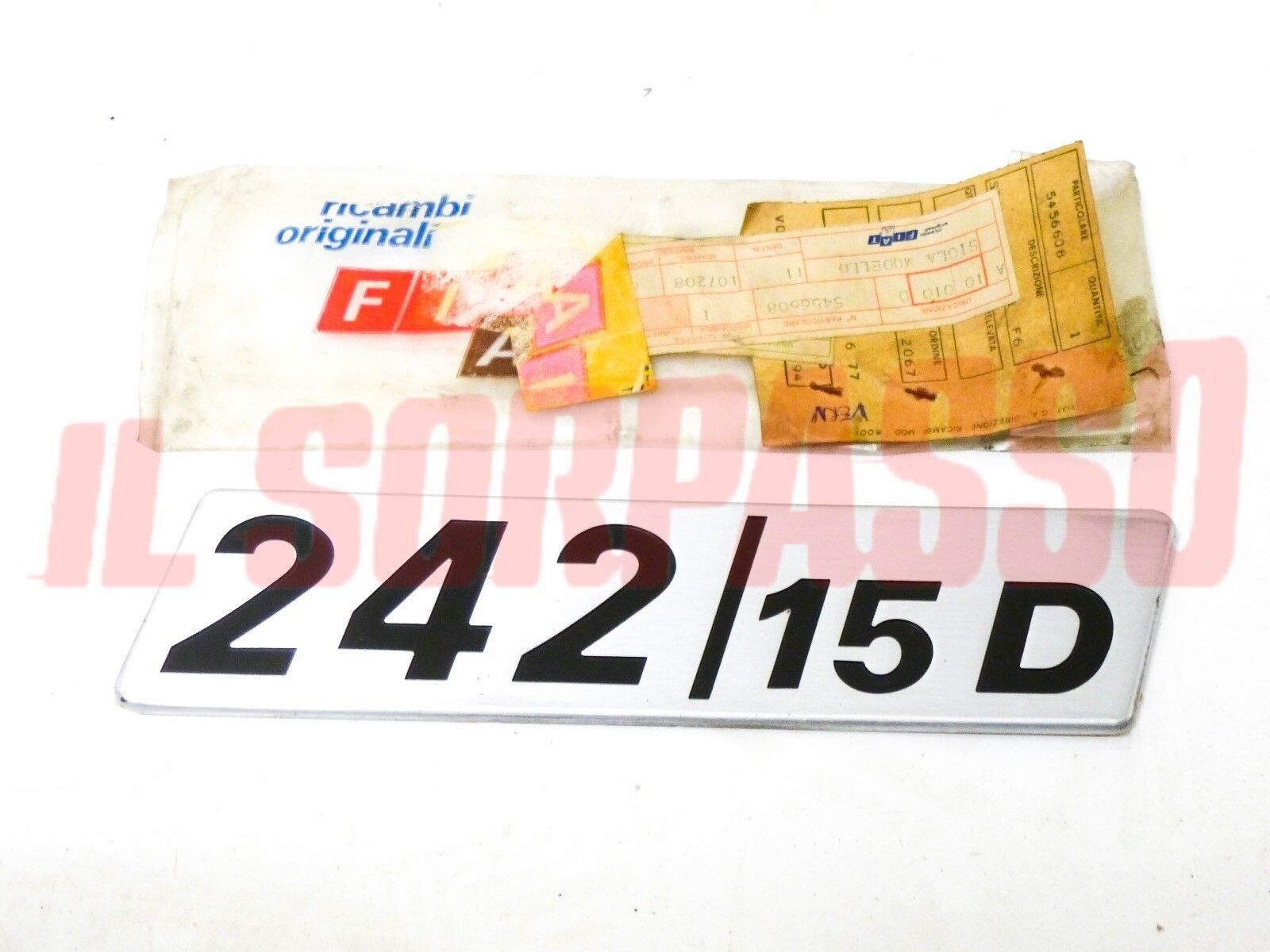 SCRITTA SIGLA FIAT 242 / 15 D FURGONE ORIGINALE