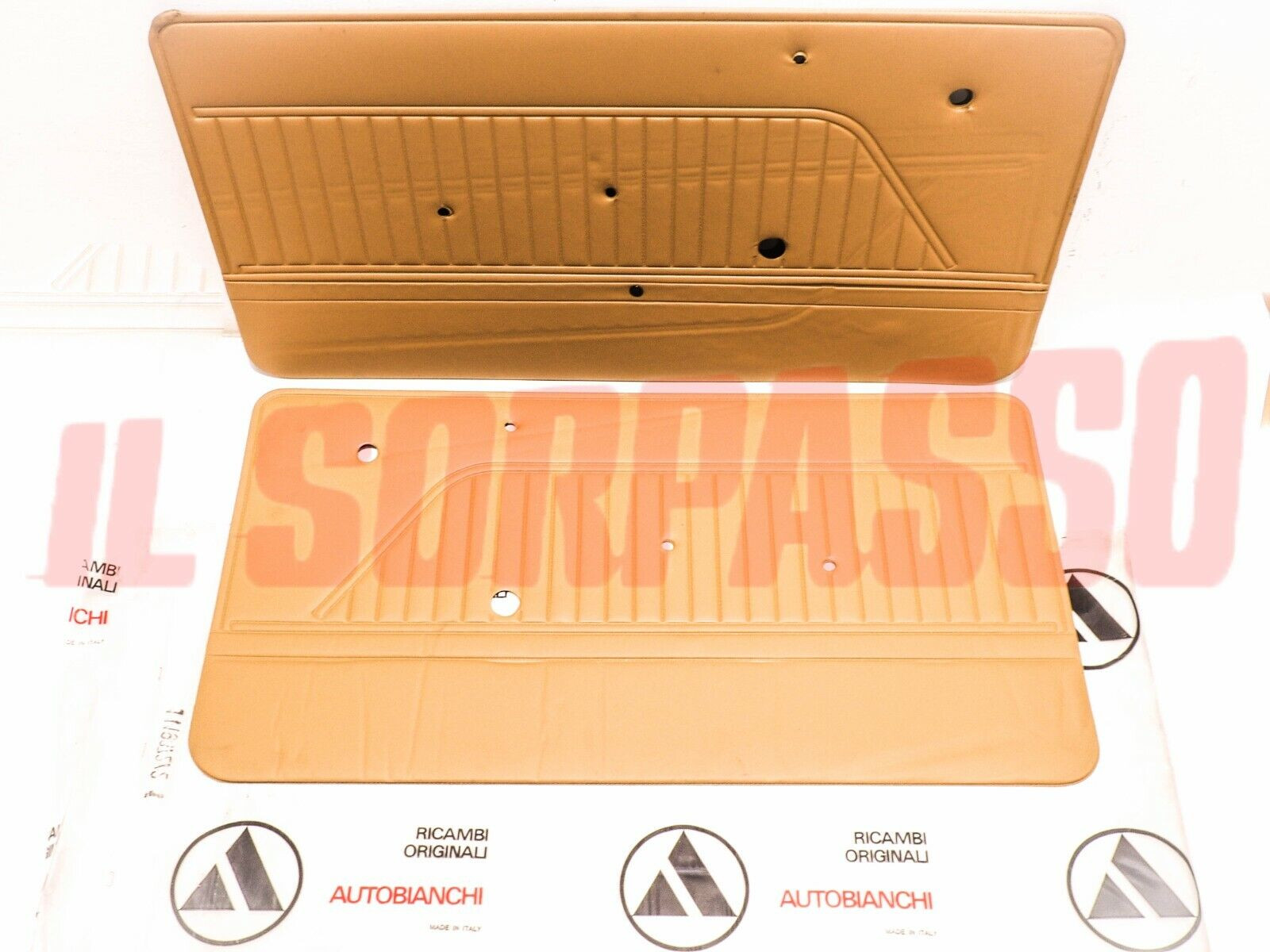 PANNELLI PORTA DESTRO SINISTRO AUTOBIANCHI A112 + ABARTH ORIGINALI BEIGE