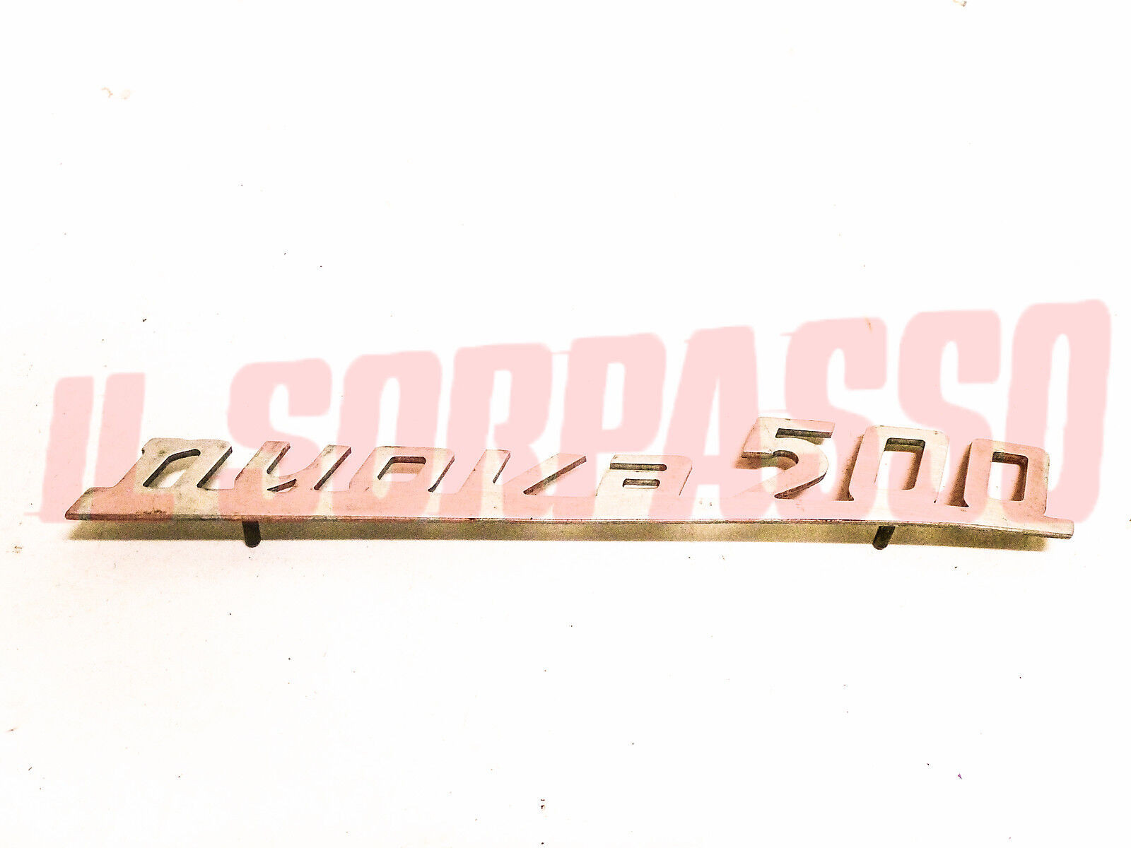 SCRITTA SIGLA COFANO POSTERIORE FIAT NUOVA 500 N D F ORIGINALE