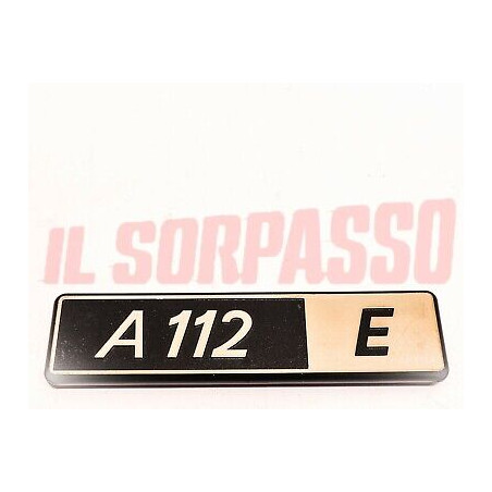SCRITTA SIGLA POSTERIORE AUTOBIANCHI A112 ELEGANT GOLD RING 4 SERIE ORIGINALE