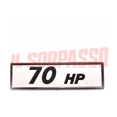 SCRITTA POSTERIORE 70 HP AUTOBIANCHI A112 ABARTH ORIGINALE