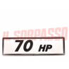 SCRITTA POSTERIORE 70 HP AUTOBIANCHI A112 ABARTH ORIGINALE