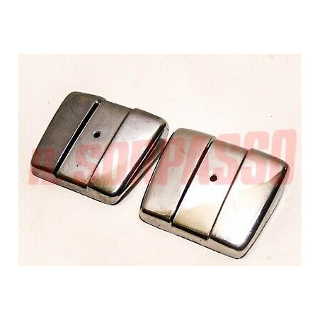 COPRI CERNIERE CROMATE BAULE PORTELLONE COFANO POSTERIORE FIAT 127 1 SERIE