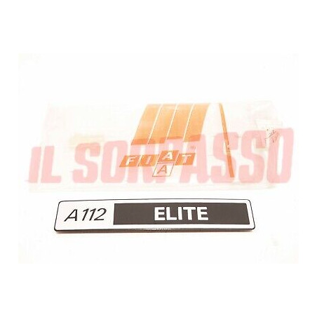 SCRITTA COFANO PORTELLONE POSTERIORE AUTOBIANCHI A112 ELITE 5 SERIE
