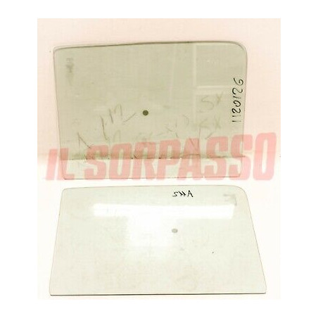 VETRI SCENDENTI PORTA DESTRA SINISTRA AUTOBIANCHI A112 + ABARTH AZZURRATI 