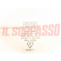 VETRI SCENDENTI PORTA DESTRA SINISTRA AUTOBIANCHI A112 + ABARTH AZZURRATI 