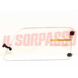 VETRO LATERALE APRIBILE DESTRO CON CERNIERE AUTOBIANCHI A112 5 6 7 S + ABARTH 