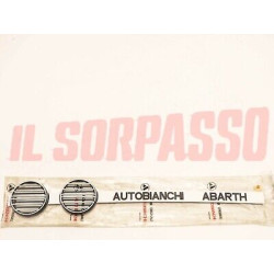 FREGIO SCRITTA MASCHERINA CALANDRA ANTERIORE AUTOBIANCHI A112 ABARTH 58 - 70 HP