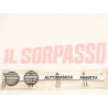 FREGIO SCRITTA MASCHERINA CALANDRA ANTERIORE AUTOBIANCHI A112 ABARTH 58 - 70 HP