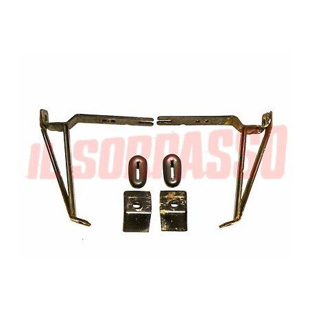 STAFFE + SOFFIETTI PARAURTI ANTERIORE AUTOBIANCHI A112 + ABARTH 4 SERIE ORIGINAL