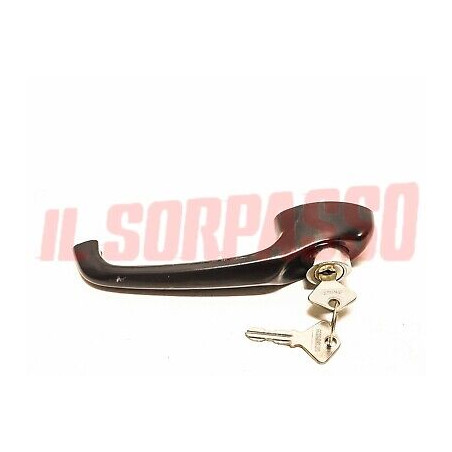 MANIGLIA PORTA ANTERIORE CON CHIAVE FIAT 900 E CORIASCO ORIGINALE