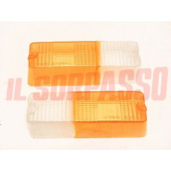 PLASTICHE FANALINI ANTERIORI FIAT 128 COUPE 3P 131 ORIGINALI ALTISSIMO BICOLORE