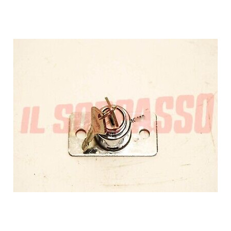 BLOCCHETTO PULSANTE COFANO POSTERIORE FIAT 1100 103 H SPECIAL D ORIGINALE