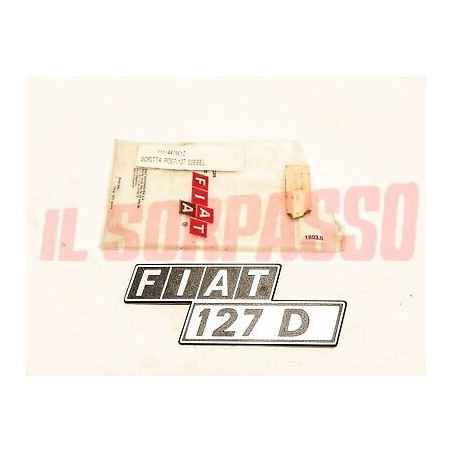 SCRITTA SIGLA COFANO POSTERIORE FIAT 127 D ORIGINALE