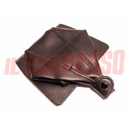 CUFFIA LEVA CAMBIO PELLE MARRONE LANCIA DELTA 1 SERIE ORIGINALE 82370552