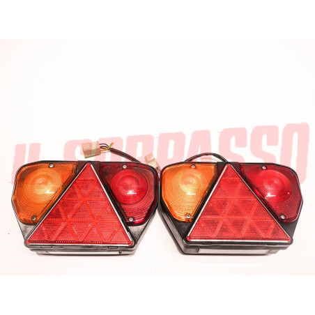 FANALI FARI POSTERIORI RIMORCHI AUTOCARRI EPOCA FIAT OM ANNI 70 80 MARCA ARIC