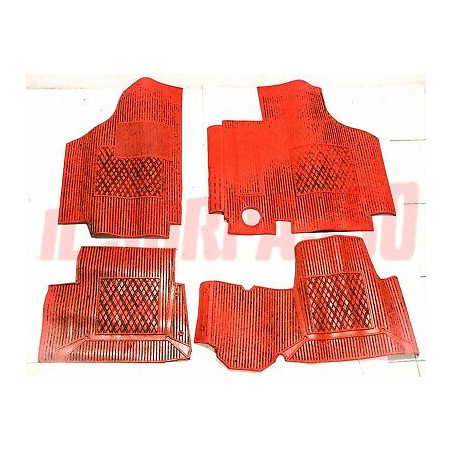 TAPPETI GOMMA INTERNI ROSSI AUTOBIANCHI A112 + ABARTH