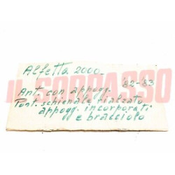 FODERE TAPPEZZERIA COPRI SEDILI ALFA ROMEO ALFETTA 2000 82-83 ORIGINALI