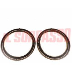 CERCHI CORNICI FARO DESTRO SINISTRO AUTOBIANCHI A112 ABARTH 58 HP NERE