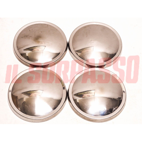 COPPE RUOTA BORCHIE AUTOBIANCHI BIANCHINA PANORAMICA ULTIMO TIPO ACCIAIO INOX