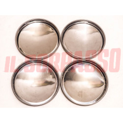 COPPE RUOTA BORCHIE AUTOBIANCHI BIANCHINA PANORAMICA ULTIMO TIPO ACCIAIO INOX