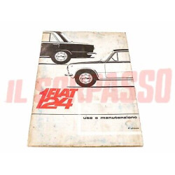 LIBRETTO USO E MANUTENZIONE FIAT 124 BERLINA 1 SERIE ORIGINALE 4a EDIZIONE 
