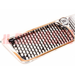 MASCHERINA GRIGLIA + STEMMA LANCIA THEMA ULTIMO TIPO ORIGINALE NO RIGHE CROMATE