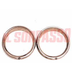 CERCHI CORNICI FARO DESTRO SINISTRO ACCIAIO INOX AUTOBIANCHI A112 ABARTH 1 SERIE